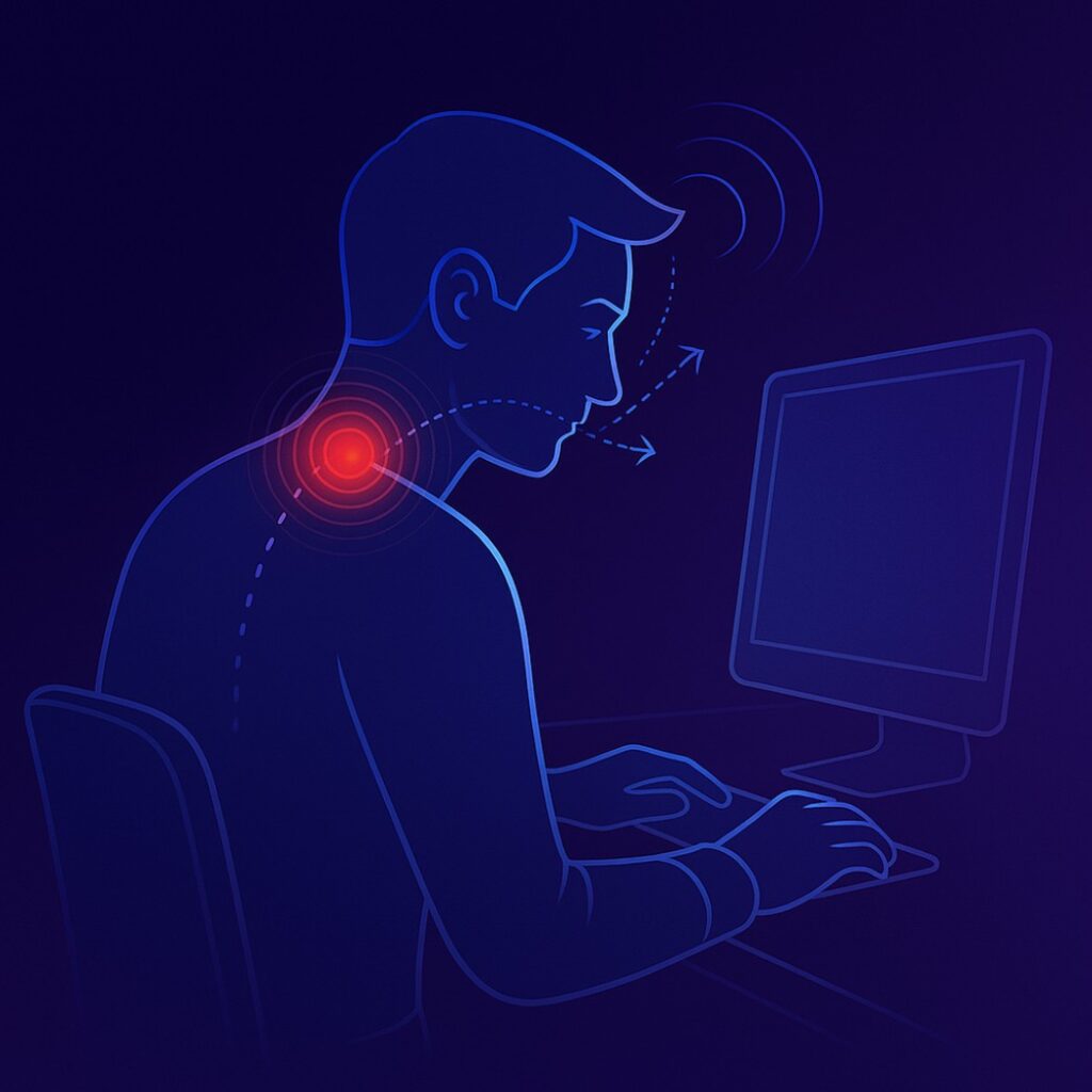 경추성두통이 목에서 올라가는 이미지