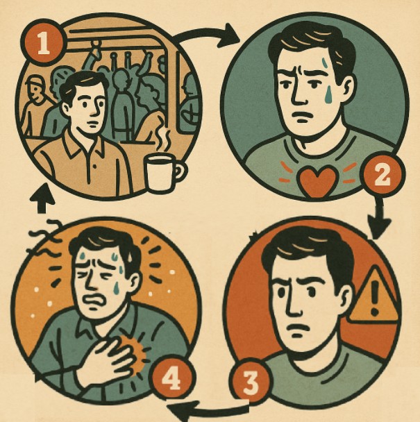 공황장애의 흐름도 이미지