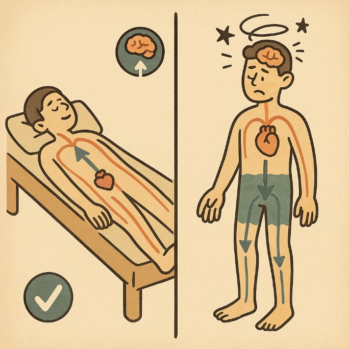 기립성저혈압 모식도