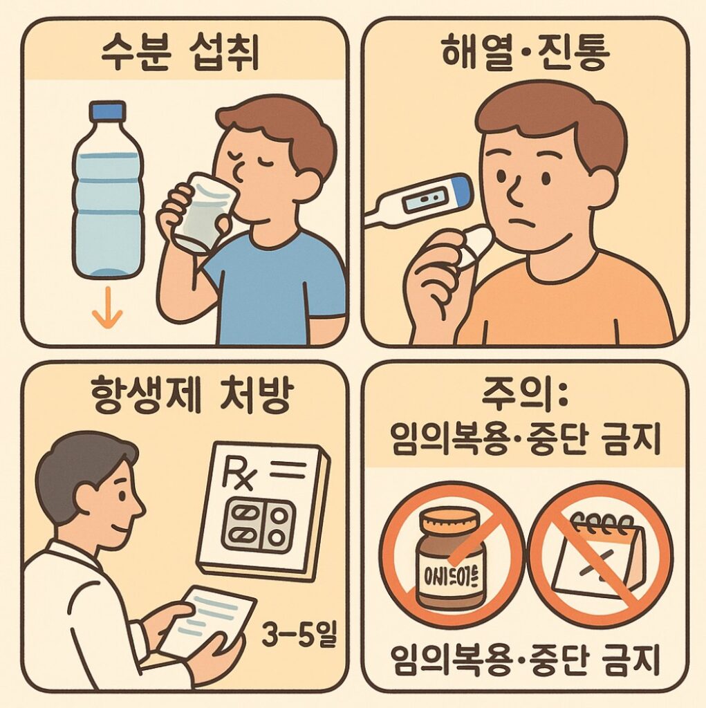 방광염 치료 4컷만화 이미지