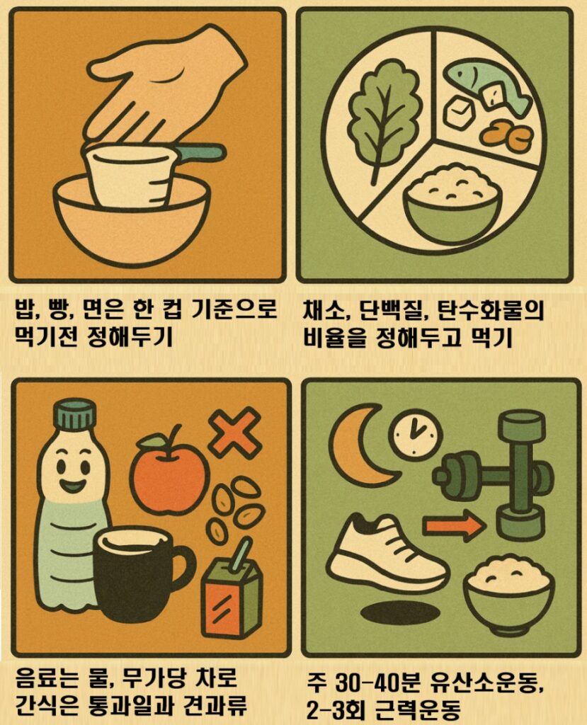 탄수화물을 먹는 요령 4컷만화