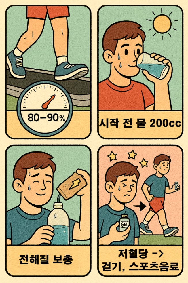 공복유산소의 가이드라인 4컷만화