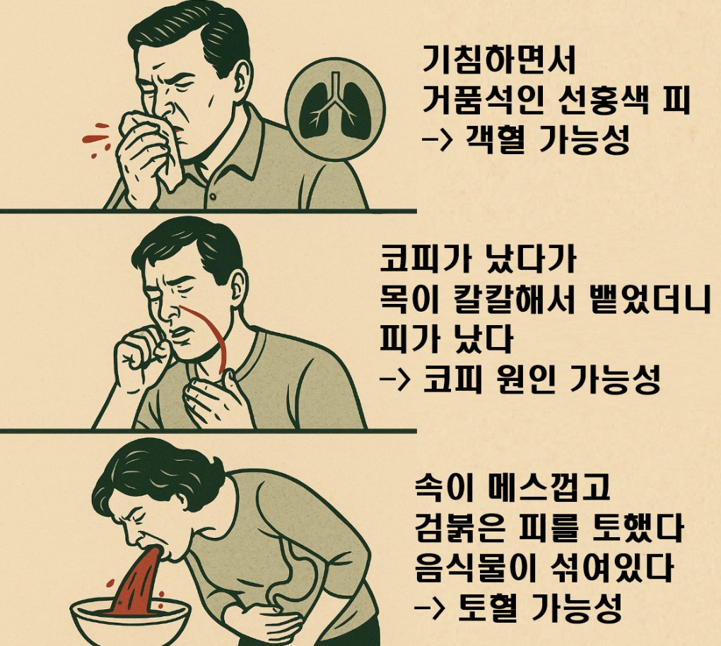 객혈의 원인에 대한 3컷이미지