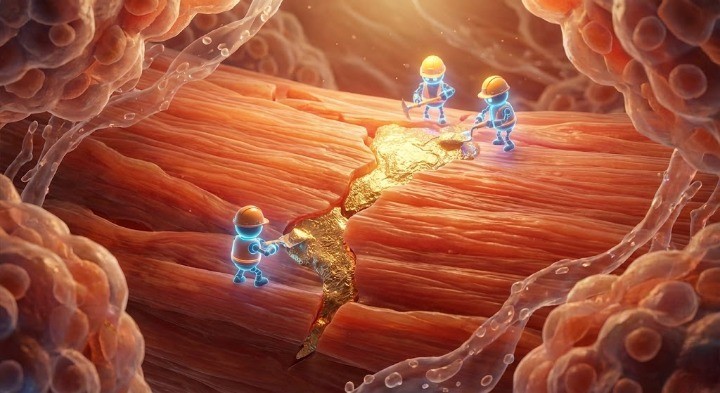 손상된 조직을 PDRN성분들이 재생시키는 이미지