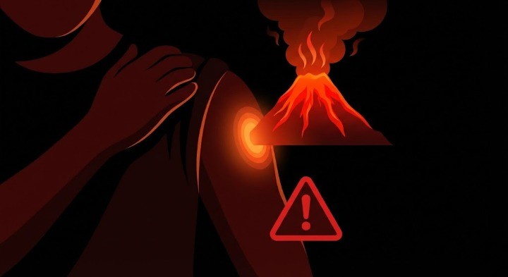 심한 부종과 뜨거운느낌이 안좋은 예후라는 이미지