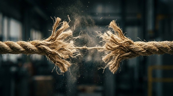 밧줄이 끊어지는 모습을 인대가 끊어지는 느낌으로 설명