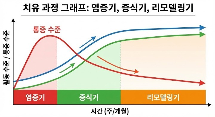 조직의 재생의 주기를 보여주는 그래프